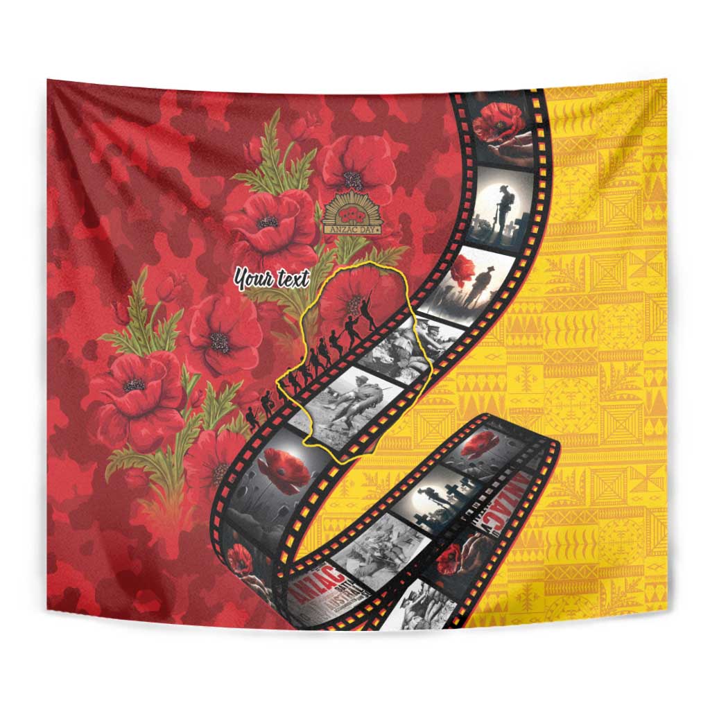 Personalised Niue ANZAC 1915-2026 Filmstrip Tapestry Lest We Forget 25 April LT9 - Polynesian Pride