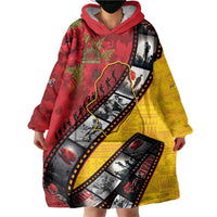 Personalised Niue ANZAC 1915-2026 Filmstrip Wearable Blanket Hoodie Lest We Forget 25 April LT9 - Polynesian Pride