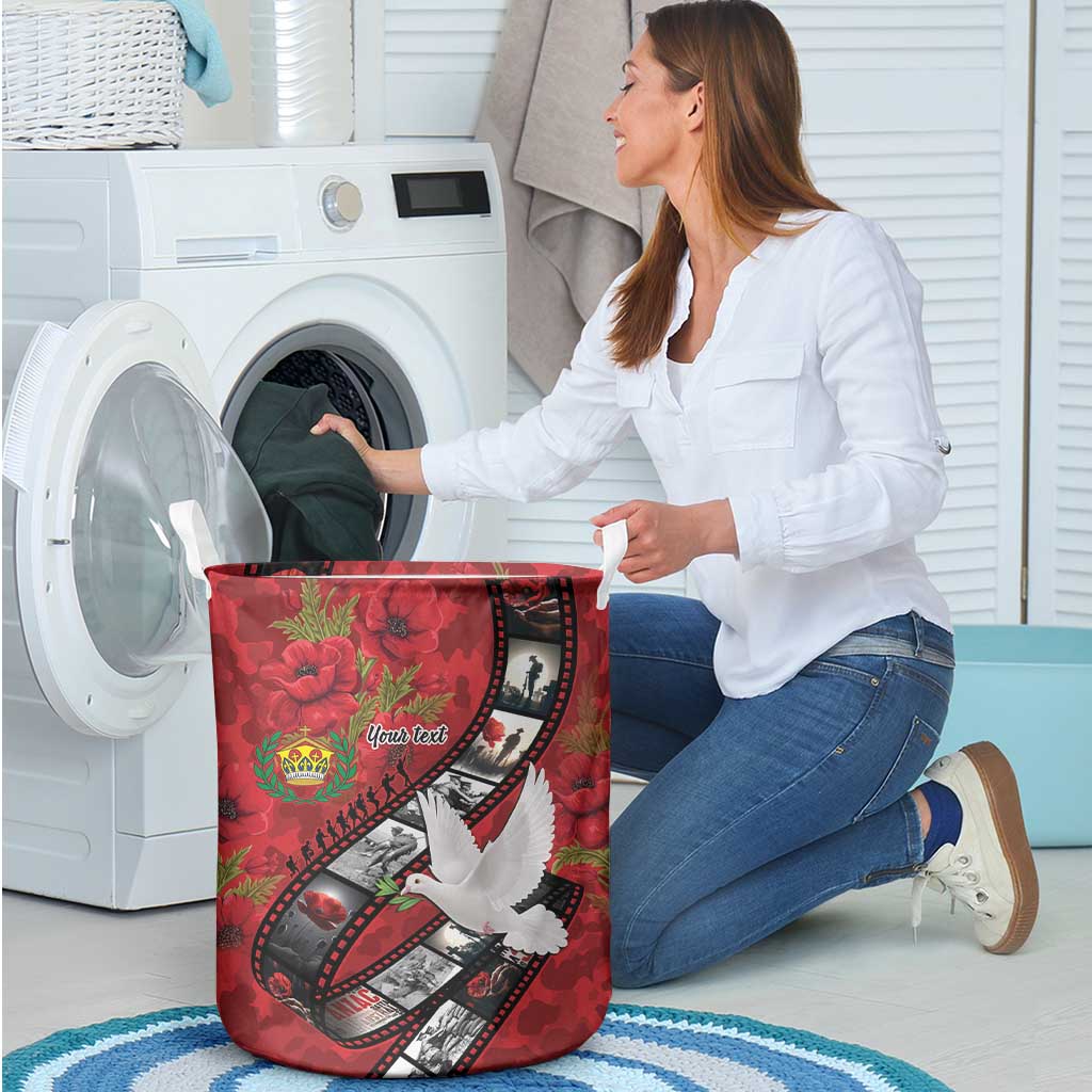 Personalised Tonga ANZAC 1915-2026 Filmstrip Laundry Basket Lest We Forget 25 April