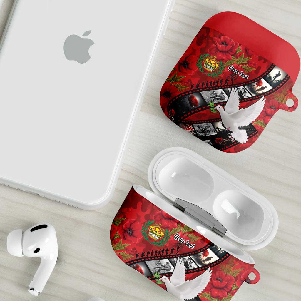 Personalised Tonga ANZAC 1915-2026 Filmstrip AirPods Case Lest We Forget 25 April LT9 - Polynesian Pride