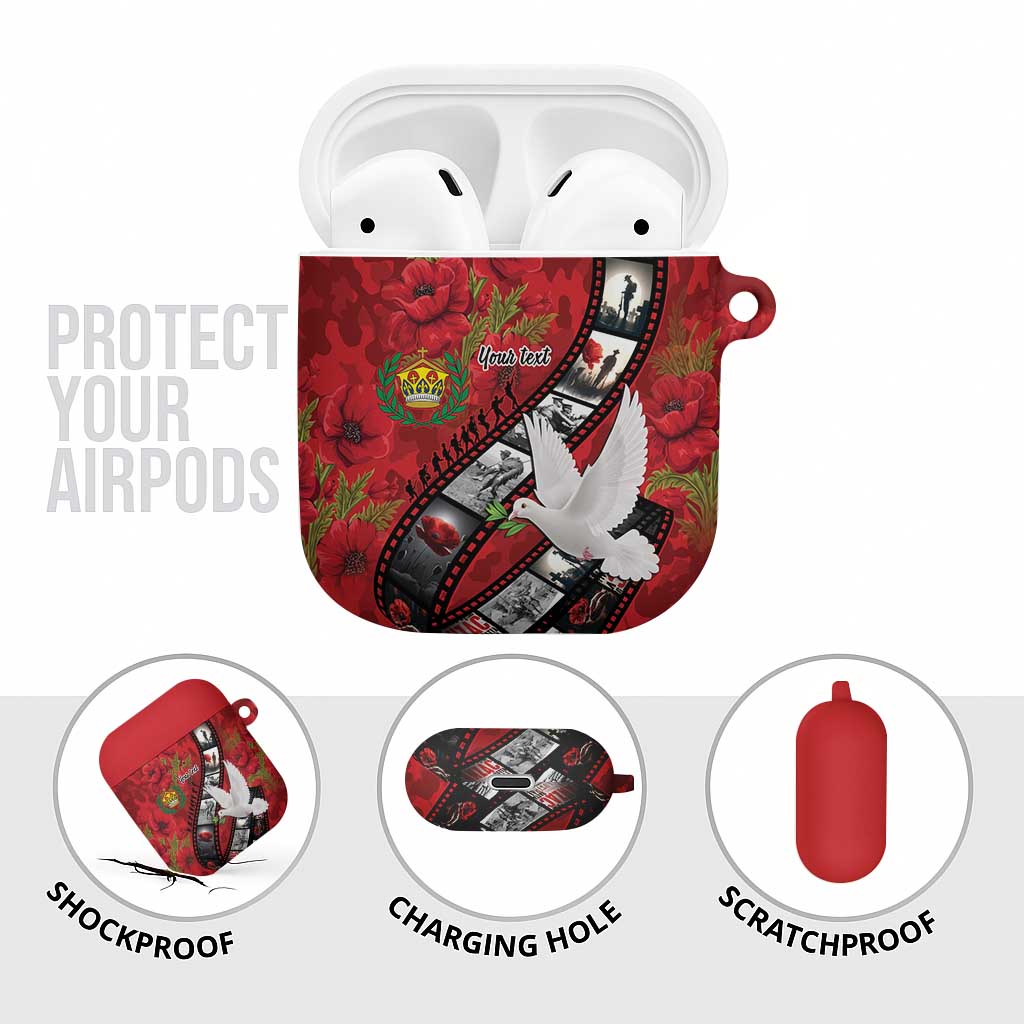 Personalised Tonga ANZAC 1915-2026 Filmstrip AirPods Case Lest We Forget 25 April LT9 - Polynesian Pride