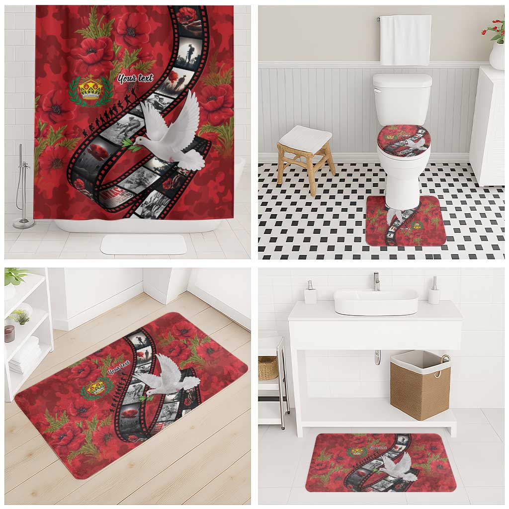 Personalised Tonga ANZAC 1915-2026 Filmstrip Bathroom Set Lest We Forget 25 April