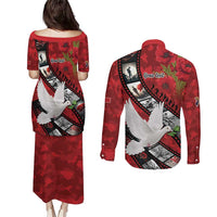 Personalised Tonga ANZAC 1915-2026 Filmstrip Couples Matching Puletasi and Long Sleeve Button Shirt Lest We Forget 25 April LT9 - Polynesian Pride