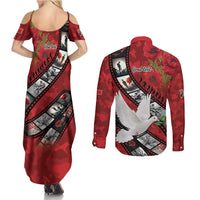 Personalised Tonga ANZAC 1915-2026 Filmstrip Couples Matching Summer Maxi Dress and Long Sleeve Button Shirt Lest We Forget 25 April LT9 - Polynesian Pride