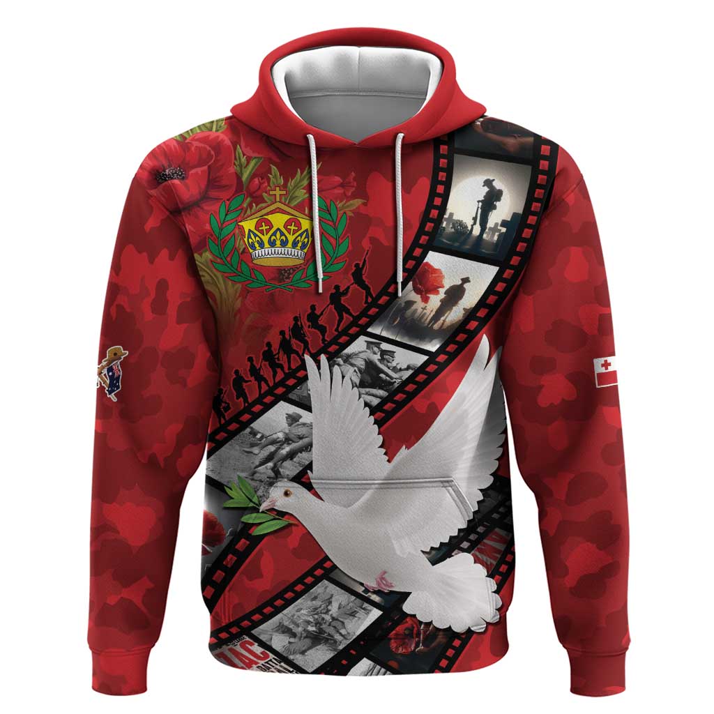 Personalised Tonga ANZAC 1915-2026 Filmstrip Hoodie Lest We Forget 25 April
