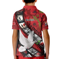 Personalised Tonga ANZAC 1915-2026 Filmstrip Kid Polo Shirt Lest We Forget 25 April