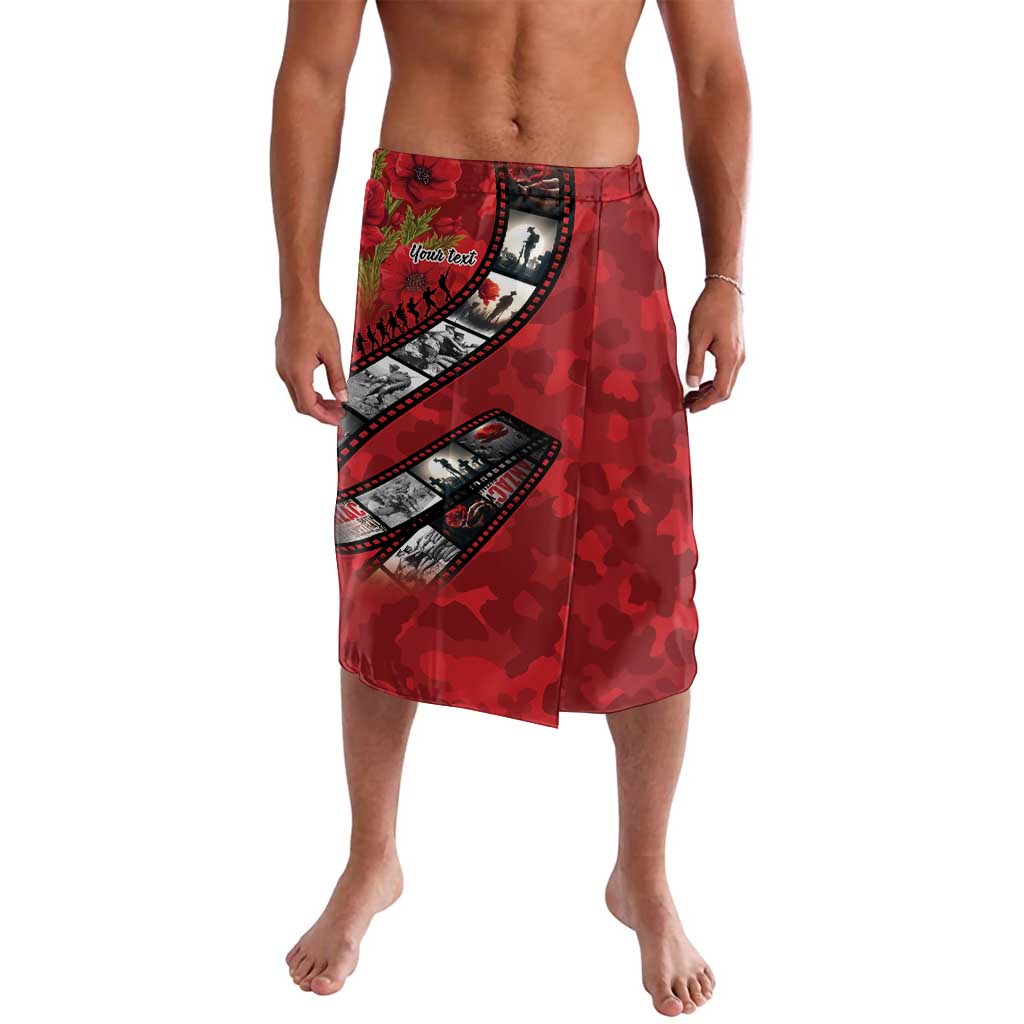 Personalised Tonga ANZAC 1915-2026 Filmstrip Lavalava Lest We Forget 25 April LT9 Red - Polynesian Pride
