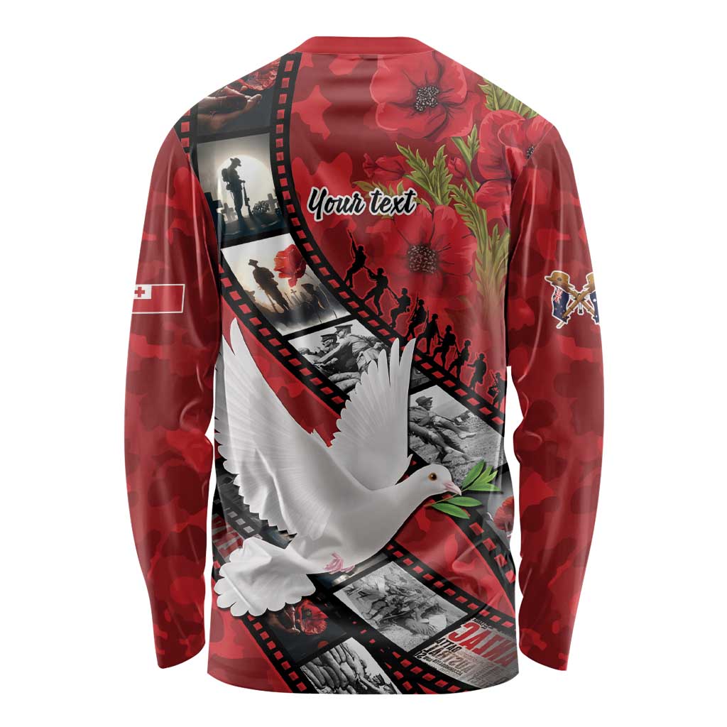 Personalised Tonga ANZAC 1915-2026 Filmstrip Long Sleeve Shirt Lest We Forget 25 April