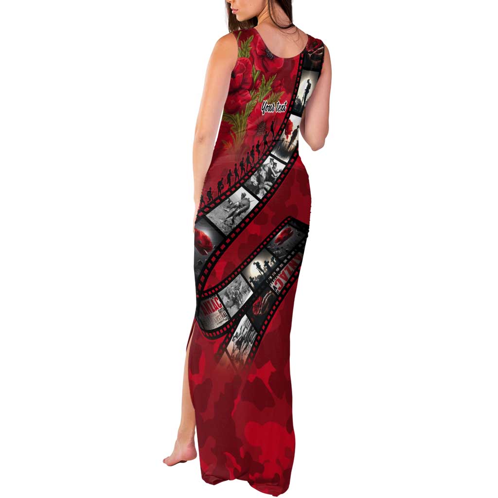 Personalised Tonga ANZAC 1915-2026 Filmstrip Tank Maxi Dress Lest We Forget 25 April