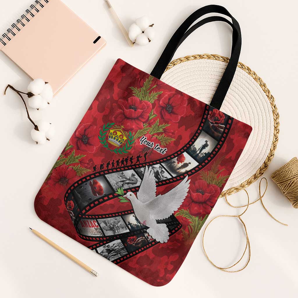 Personalised Tonga ANZAC 1915-2026 Filmstrip Tote Bag Lest We Forget 25 April