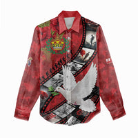 Personalised Tonga ANZAC 1915-2026 Filmstrip Women Casual Shirt Lest We Forget 25 April LT9 - Polynesian Pride