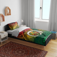 Personalised Vanuatu Yumi 44th Indipendens Dei Bedding Set Vanuatuan Broad Tusk with Polynesian Tribal