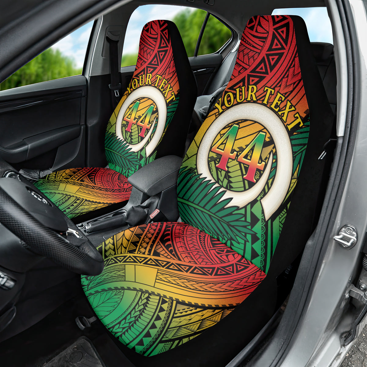 Personalised Vanuatu Yumi 44th Indipendens Dei Car Seat Cover Vanuatuan Broad Tusk with Polynesian Tribal LT9 - Polynesian Pride