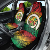 Personalised Vanuatu Yumi 44th Indipendens Dei Car Seat Cover Vanuatuan Broad Tusk with Polynesian Tribal LT9 - Polynesian Pride