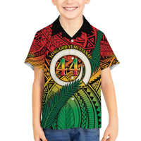 Personalised Vanuatu Yumi 44th Indipendens Dei Family Matching Off Shoulder Maxi Dress and Hawaiian Shirt Vanuatuan Broad Tusk with Polynesian Tribal LT9 Son's Shirt Reggae - Polynesian Pride