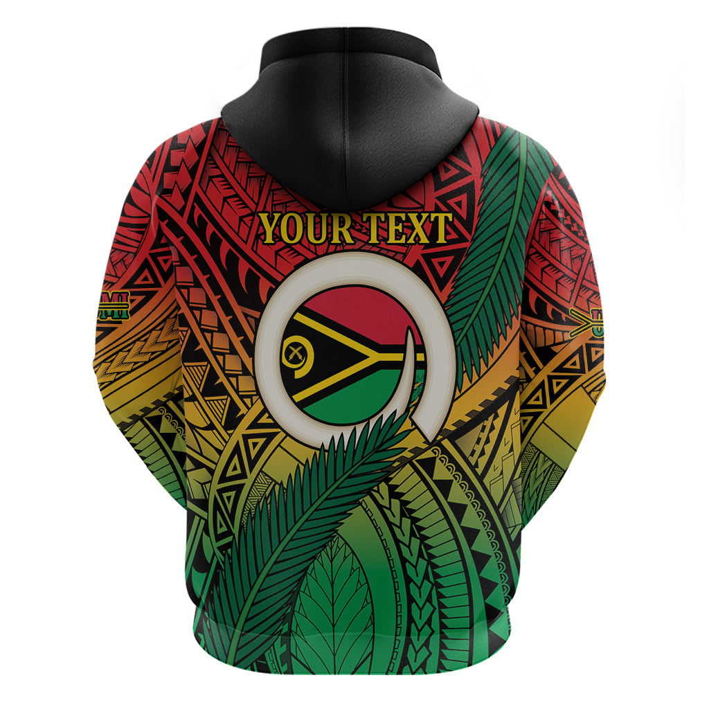 Personalised Vanuatu Yumi 44th Indipendens Dei Hoodie Vanuatuan Broad Tusk with Polynesian Tribal LT9 - Polynesian Pride