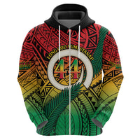 Personalised Vanuatu Yumi 44th Indipendens Dei Hoodie Vanuatuan Broad Tusk with Polynesian Tribal LT9 - Polynesian Pride