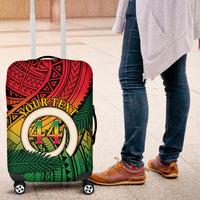 Personalised Vanuatu Yumi 44th Indipendens Dei Luggage Cover Vanuatuan Broad Tusk with Polynesian Tribal LT9 Reggae - Polynesian Pride