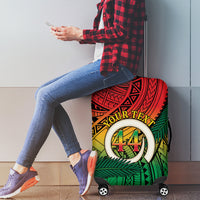 Personalised Vanuatu Yumi 44th Indipendens Dei Luggage Cover Vanuatuan Broad Tusk with Polynesian Tribal LT9 - Polynesian Pride