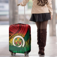 Personalised Vanuatu Yumi 44th Indipendens Dei Luggage Cover Vanuatuan Broad Tusk with Polynesian Tribal LT9 - Polynesian Pride