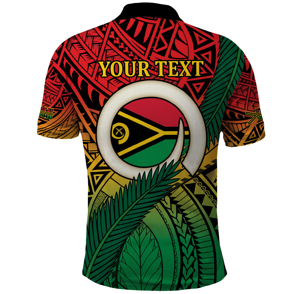 Personalised Vanuatu Yumi 44th Indipendens Dei Polo Shirt Vanuatuan Broad Tusk with Polynesian Tribal LT9 - Polynesian Pride