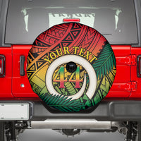 Personalised Vanuatu Yumi 44th Indipendens Dei Spare Tire Cover Vanuatuan Broad Tusk with Polynesian Tribal LT9 - Polynesian Pride