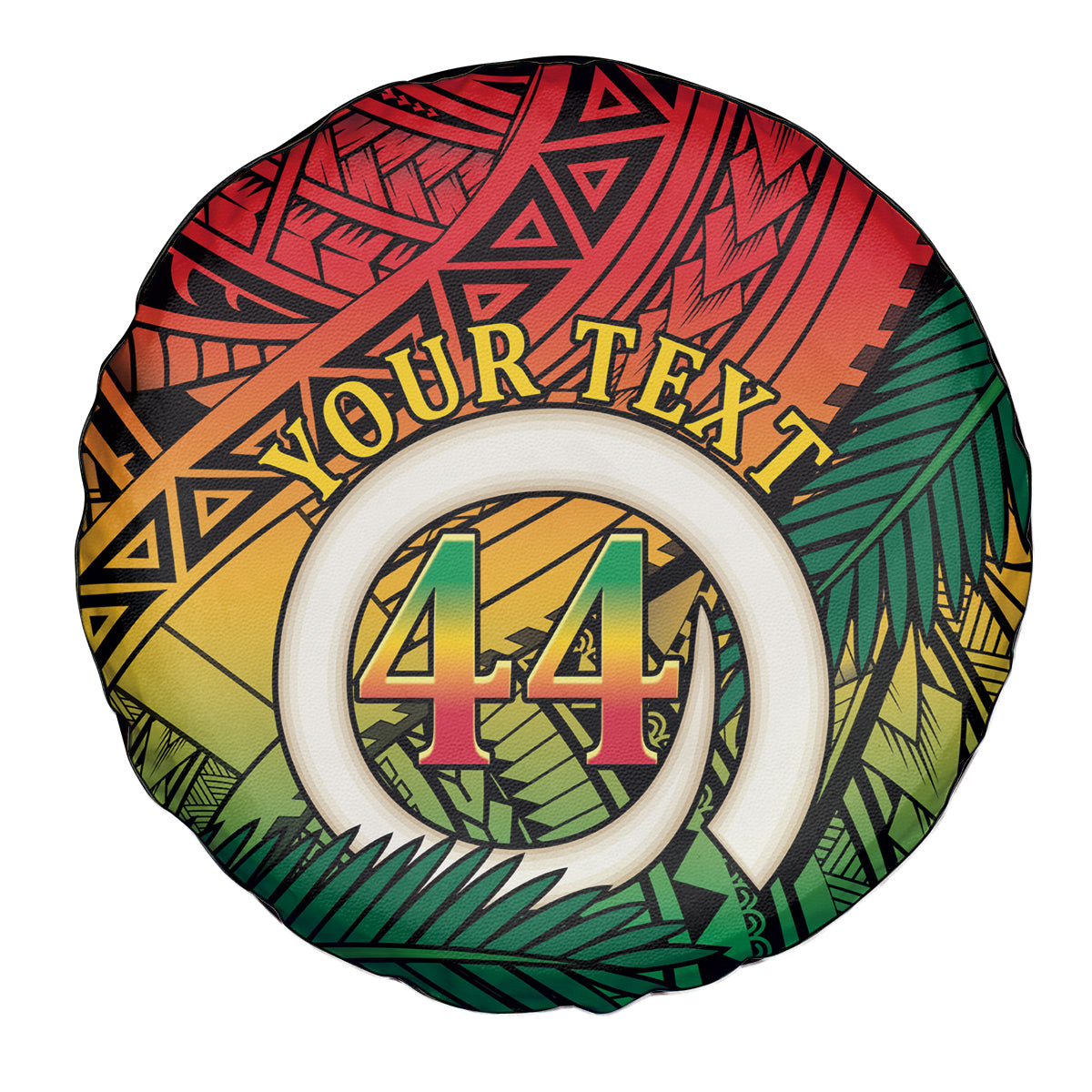 Personalised Vanuatu Yumi 44th Indipendens Dei Spare Tire Cover Vanuatuan Broad Tusk with Polynesian Tribal LT9 - Polynesian Pride