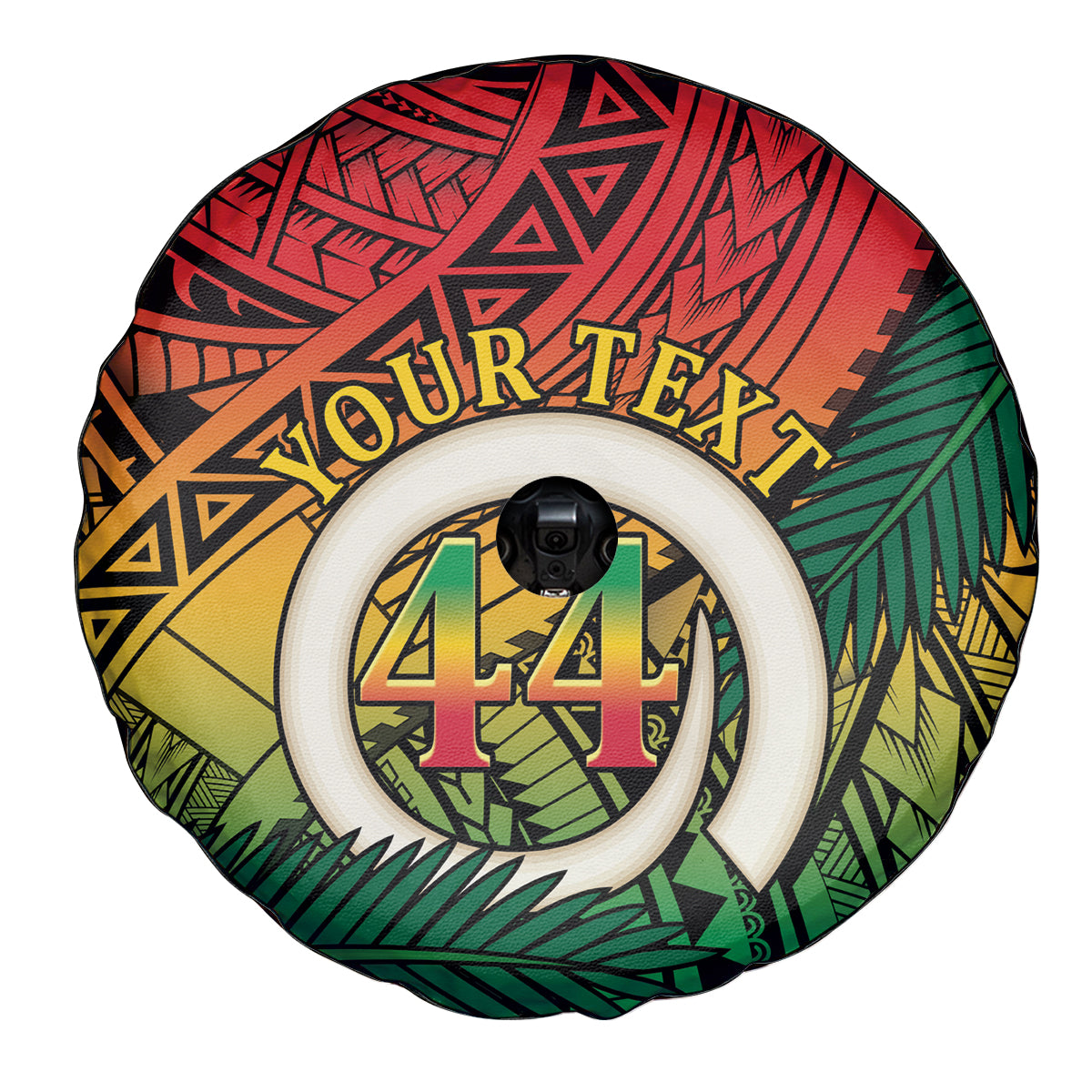 Personalised Vanuatu Yumi 44th Indipendens Dei Spare Tire Cover Vanuatuan Broad Tusk with Polynesian Tribal LT9 - Polynesian Pride