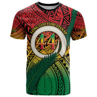 Personalised Vanuatu Yumi 44th Indipendens Dei T Shirt Vanuatuan Broad Tusk with Polynesian Tribal LT9 Reggae - Polynesian Pride