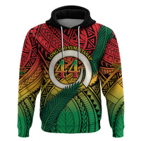Personalised Vanuatu Yumi 44th Indipendens Dei Zip Hoodie Vanuatuan Broad Tusk with Polynesian Tribal LT9 Pullover Hoodie Reggae - Polynesian Pride