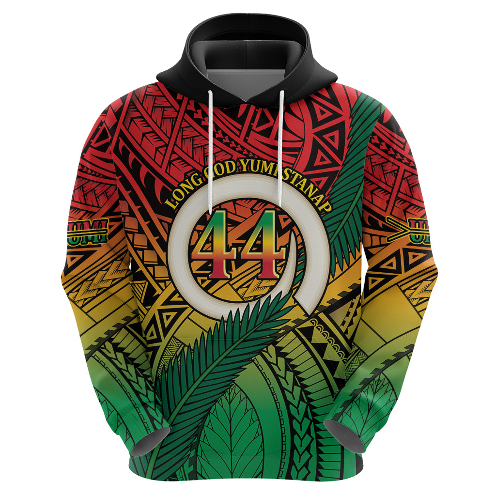 Personalised Vanuatu Yumi 44th Indipendens Dei Zip Hoodie Vanuatuan Broad Tusk with Polynesian Tribal LT9 - Polynesian Pride