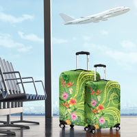 Polynesian Tribal Flower Tattoo Luggage Cover Special Lime Green Vibe LT9 - Polynesian Pride