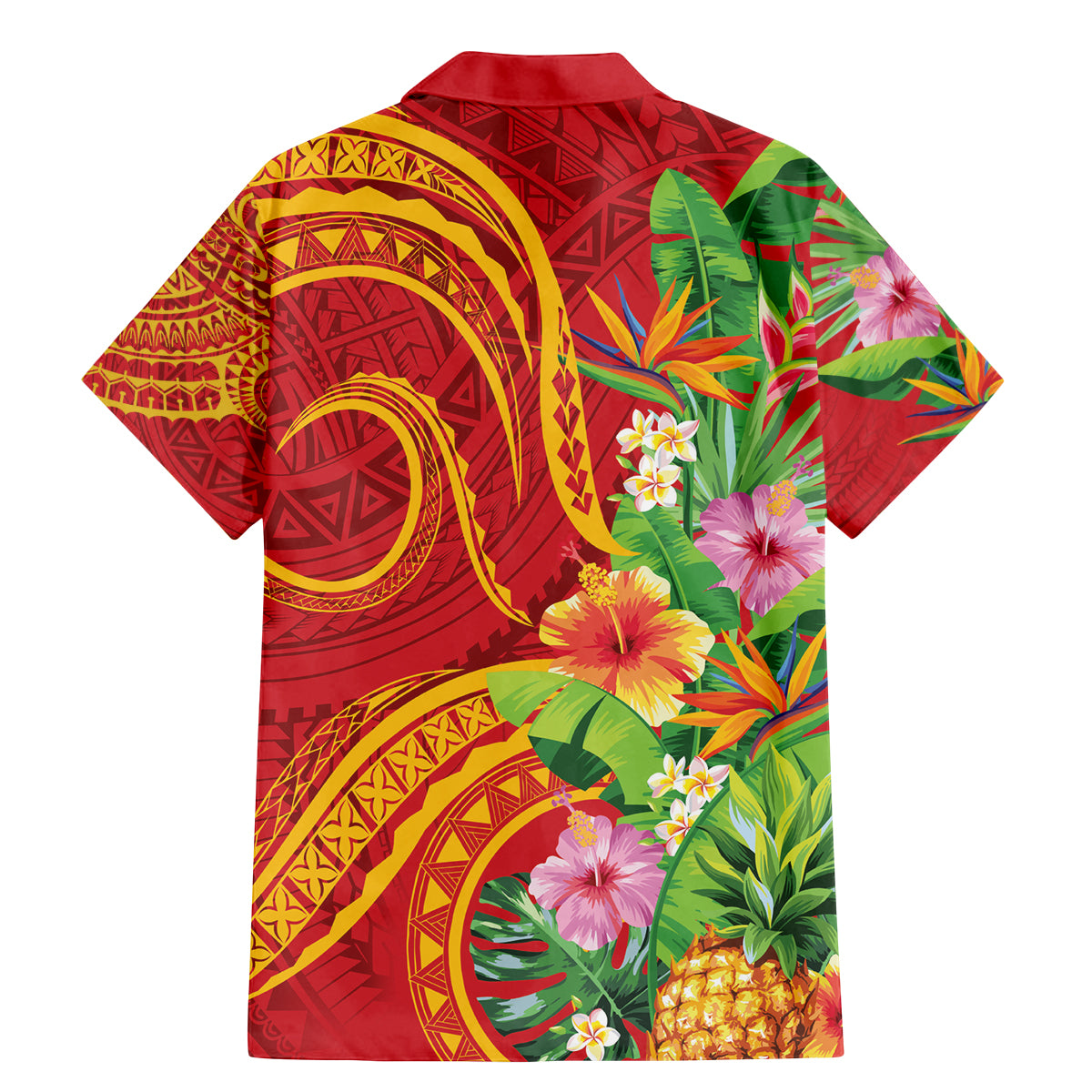 Polynesian Tribal Flower Tattoo Family Matching Mermaid Dress and Hawaiian Shirt Special Vermilion Vibe LT9 - Polynesian Pride