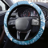 Polynesian Hibiscus Flower Tribal Steering Wheel Cover Blue Color LT9 - Polynesian Pride