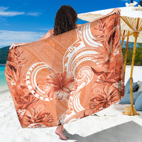 Polynesian Hibiscus Flower Tribal Sarong Peach Color LT9 One Size 44 x 66 inches Peach - Polynesian Pride