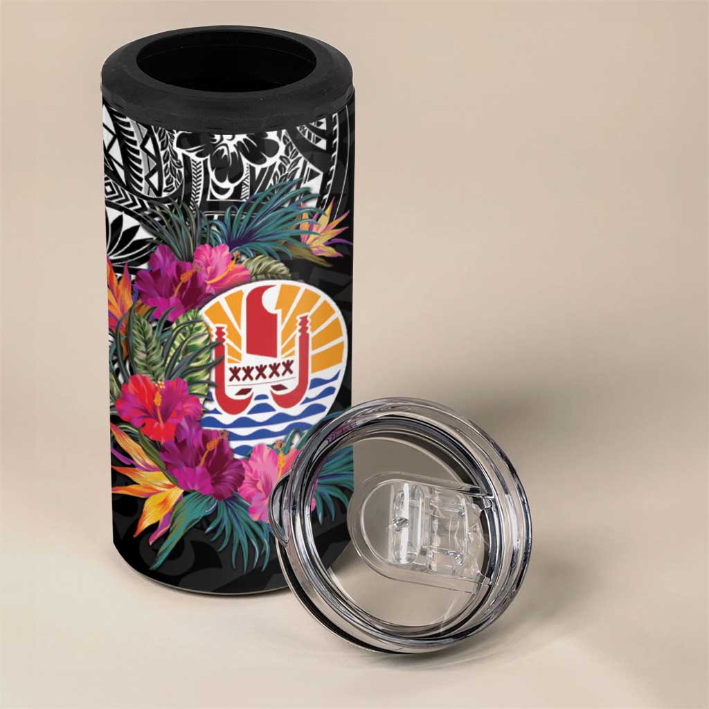 Tahiti Island 4 in 1 Can Cooler Tumbler French Polynesian Tropical LT9 - Polynesian Pride