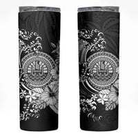 Black Polynesian Tahiti Island Skinny Tumbler The Wave of Water LT9 Black - Polynesian Pride