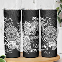 Black Polynesian Tahiti Island Skinny Tumbler The Wave of Water LT9 - Polynesian Pride