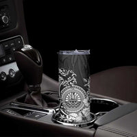 Black Polynesian Tahiti Island Skinny Tumbler The Wave of Water LT9 - Polynesian Pride