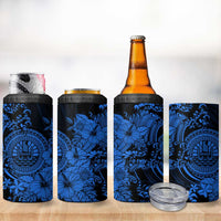 Blue Polynesian Tahiti Island 4 in 1 Can Cooler Tumbler The Wave of Water LT9 - Polynesian Pride