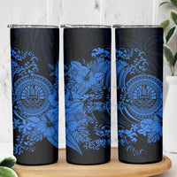 Blue Polynesian Tahiti Island Skinny Tumbler The Wave of Water LT9 - Polynesian Pride