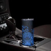 Blue Polynesian Tahiti Island Skinny Tumbler The Wave of Water LT9 - Polynesian Pride