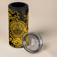 Gold Polynesian Tahiti Island 4 in 1 Can Cooler Tumbler The Wave of Water LT9 - Polynesian Pride