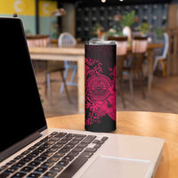 Pink Polynesian Tahiti Island Skinny Tumbler The Wave of Water LT9 - Polynesian Pride