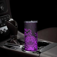 Purple Polynesian Tahiti Island Skinny Tumbler The Wave of Water LT9 - Polynesian Pride