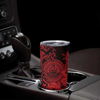 Red Polynesian Tahiti Island Tumbler Cup The Wave of Water