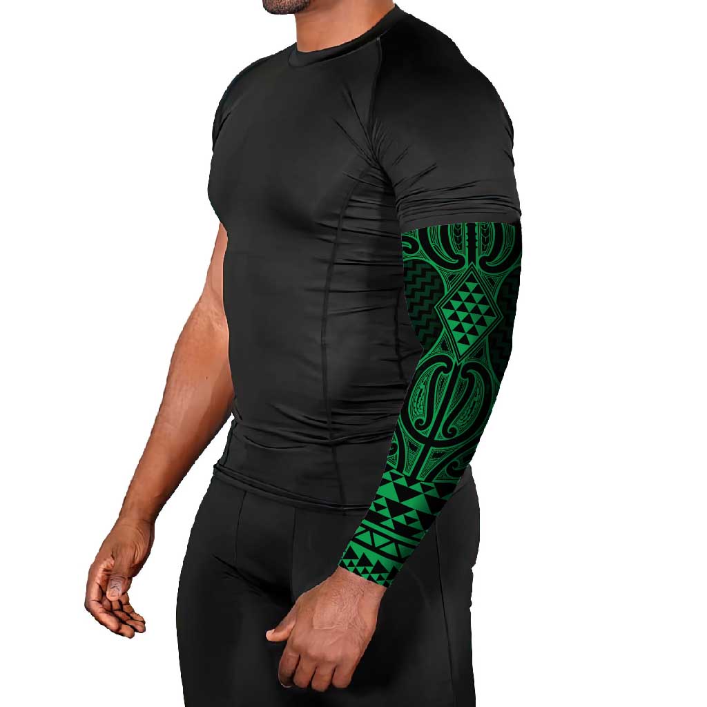 Kakariki Maori Ta Moko Poutama Art Arm Sleeves - Polynesian Pride