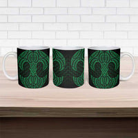 Kakariki Maori Ta Moko Poutama Art Ceramic Mug - Polynesian Pride