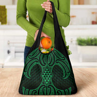 Kakariki Maori Ta Moko Poutama Art Grocery Bag