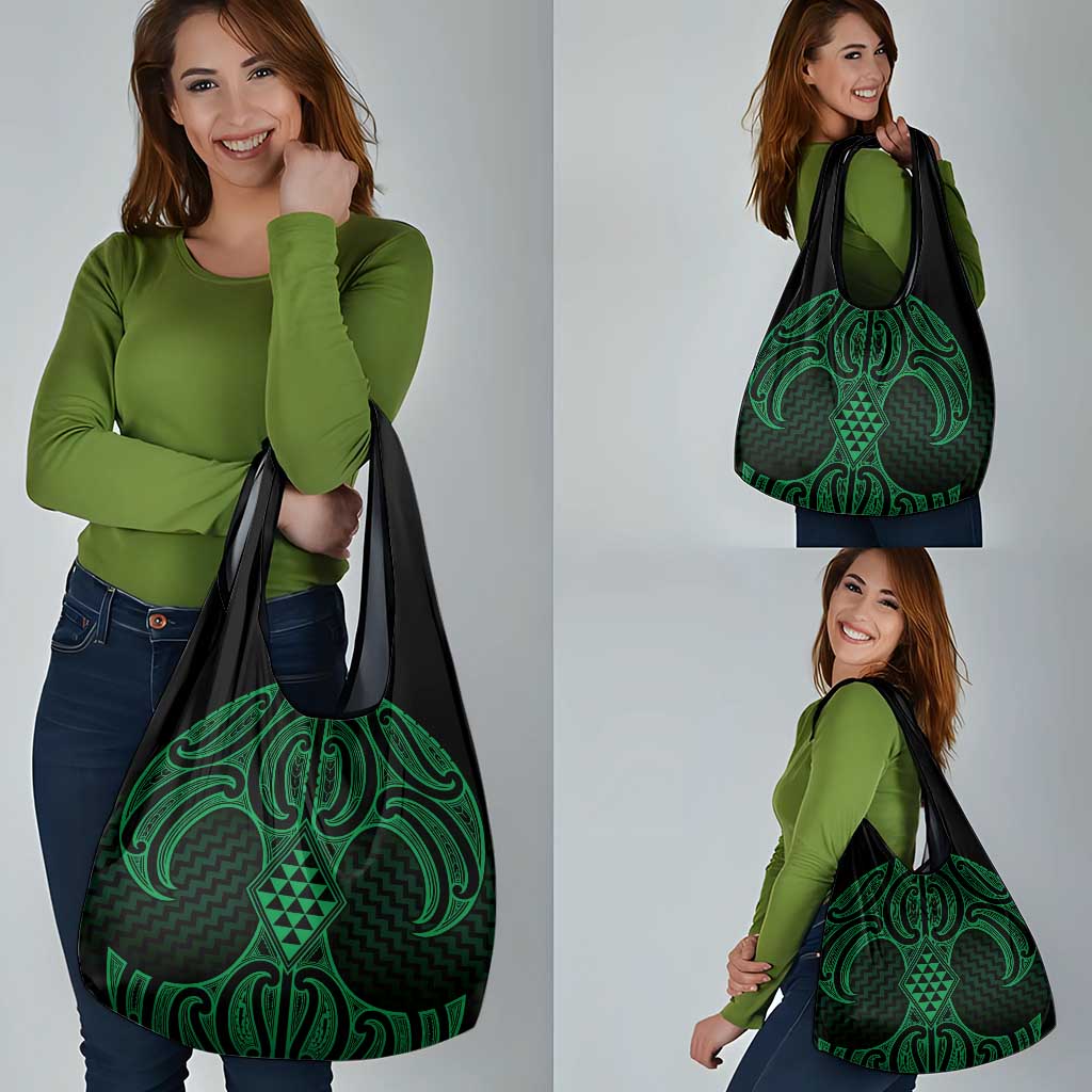 Kakariki Maori Ta Moko Poutama Art Grocery Bag